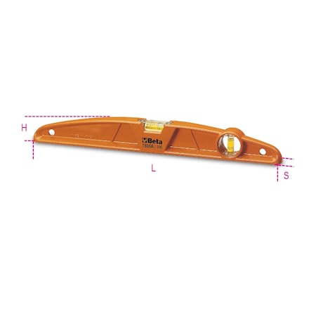 Beta Spirit Level, Die-Cast Aluminum, 400mm 16960104